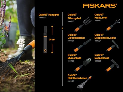 Original Fiskars QuikFit Handgriff für QuikFit Handgeräte, Länge: 24 cm, Schwarz/Orange, 1000663 – Ansicht 4