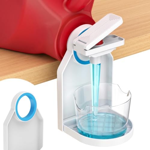 KMOUANTS Laundry Detergent Cup Holder, Nozzle Upgraded Labor-Saving Switch, Easy No More Runny or Messy Laundry Detergent, ABS Material, Fits 1.7-Inch Diameter Caps