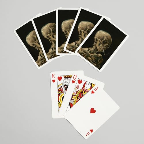 Head of a Skeleton with a Burning Cigarette, Baraja póker 52 cartas miniatura 7