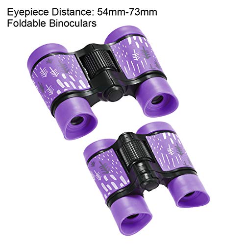 Binoculares Compactos 4x30 Plegables y Resistentes Morados miniatura 3