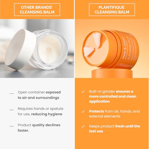 PLANTIFIQUE Korean Cleansing Balm – Hydrating Makeup Remover with Hyaluronic Acid & Ceramides – Oil Based Face Cleanser - Removes Waterproof Makeup & Sunscreen, Balsamo Desmaquillante 1.41 oz / 40g — view 6