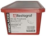 Restagraf - Kit de Fixations pour Bouclier Avant MEGANE III Phase 1-2 sauf RS-GT et GT Line (11/2008 à 01/2014) - Kit Complet pour Réparation ou Remplacement - Réf. 701016D