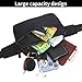 Fanny Packs for Women Men, Fashion Waist Pack Crossbody Bags Belt Bag with Adjustable Strap for Running Hiking Travel.(Black Oblong)