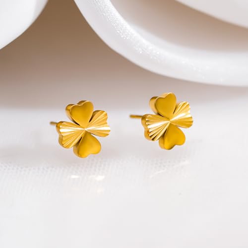 Image of Rubans Demi Fine Stainless Steel Stud Earrings Daily Gift for Women & Girls