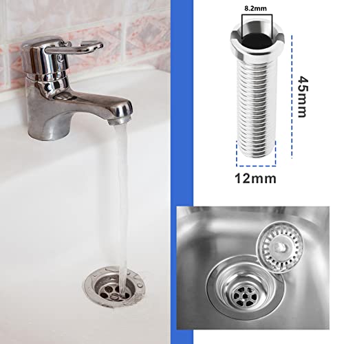 Juego de 2 tornillos para colador de fregadero de cocina 45mm miniatura 3