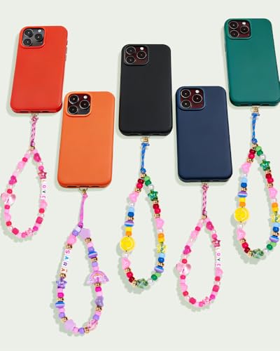 Image of MYCUTEY DIY Keychain & Phone Charm Making Kit with Letter Heart Flower Pony Beads, Craft Supplies for Women Bead Craft Kit to Make Phone Charms Custom Keychains Bracelet & Bag Charm