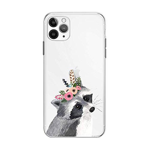 FancyCase Compatible with iPhone 12 Pro (6.1inch)-Animal Pattern Soft Silicone Protective Clear iPhone 12 Pro Case (Flower Raccoon) FancyCase Compatible with iPhone 12 Pro (6.1inch)-Animal Pattern Soft Silicone Protective Clear iPhone 12 Pro Case (Flower Raccoon)
