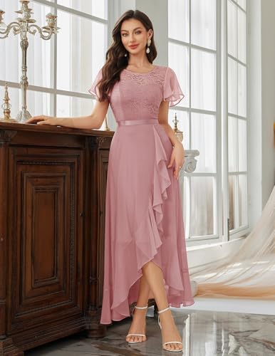 BeryLove Formal Dresses for Women 2025 Wedding Guest with Slit Cocktail Elegant Lace Long Prom Dress4