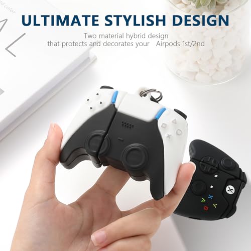 Image of [2Pack] Gedicht for Airpods 2nd Generation Case, Funny 3D Cartoon Game Controller Console Design Silicone Soft Cases for Airpods Case 2nd /1st Gen, with Keychain Kids Women Men for Airpods Case