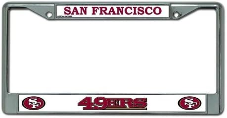 Rico Industries NFL Fan Shop Standard Chrome License Plate Frame