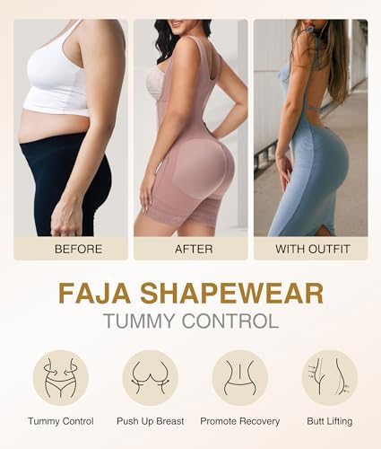 Image of M MYODRESS Fajas Colombianas Moldeadoras Shapewear Tummy Control Body Shaper Girdles Post Surgery Compression Garment