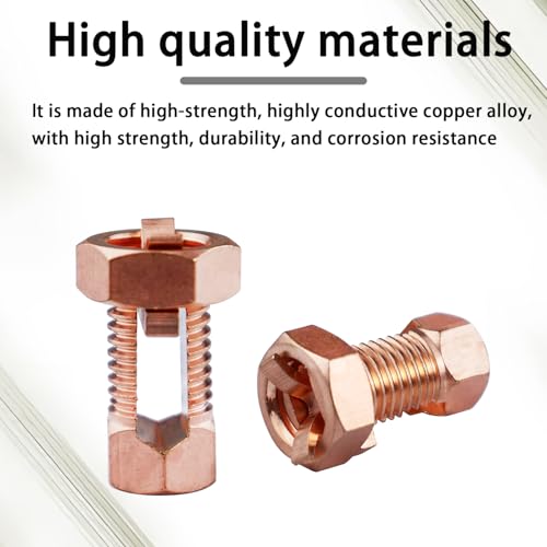 split bolt connector high strength copper grounding clamps for completing ground bonding to bare wires tj-16 6 pcs