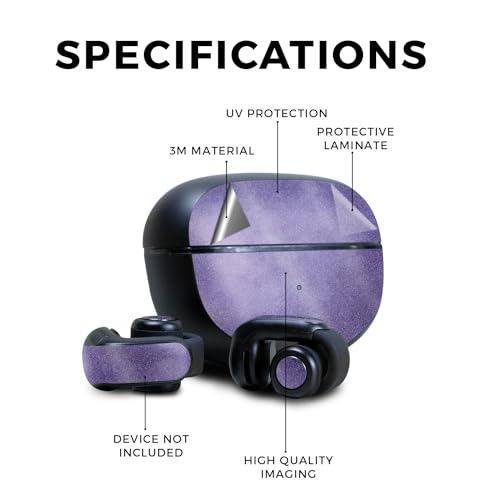 Image of Glossy Glitter Skin Compatible with Bose Ultra Open Earbuds - Purple Airbrush - Premium 3M Vinyl Protective Wrap Decal Cover - Easy to Apply | Crafted in The USA by MightySkins