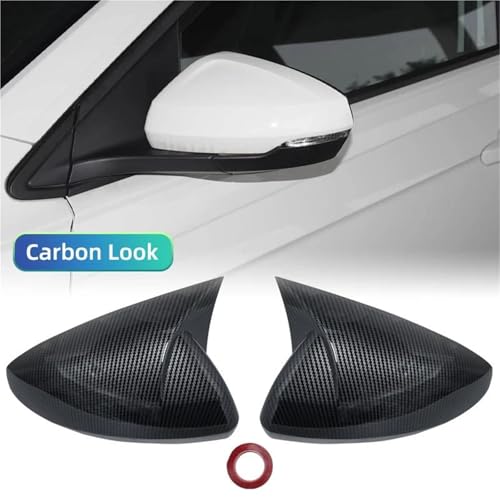 Coques de rétroviseurs pour VW Polo 2018-2023 design carbone noir - 2