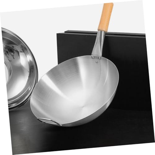 Wok de acero inoxidable con mango de madera Ipetboom miniatura 5