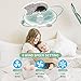 O'NEELDY Modern Ceiling Fan with Lights and Remote Control 6-Level Wind Speed LED Low Profile Fan Light Kits 23'' Reversible Blades Teal Kids Ceiling Fans for Kids Room, Bedroom(Color&Bright Dimmable)
