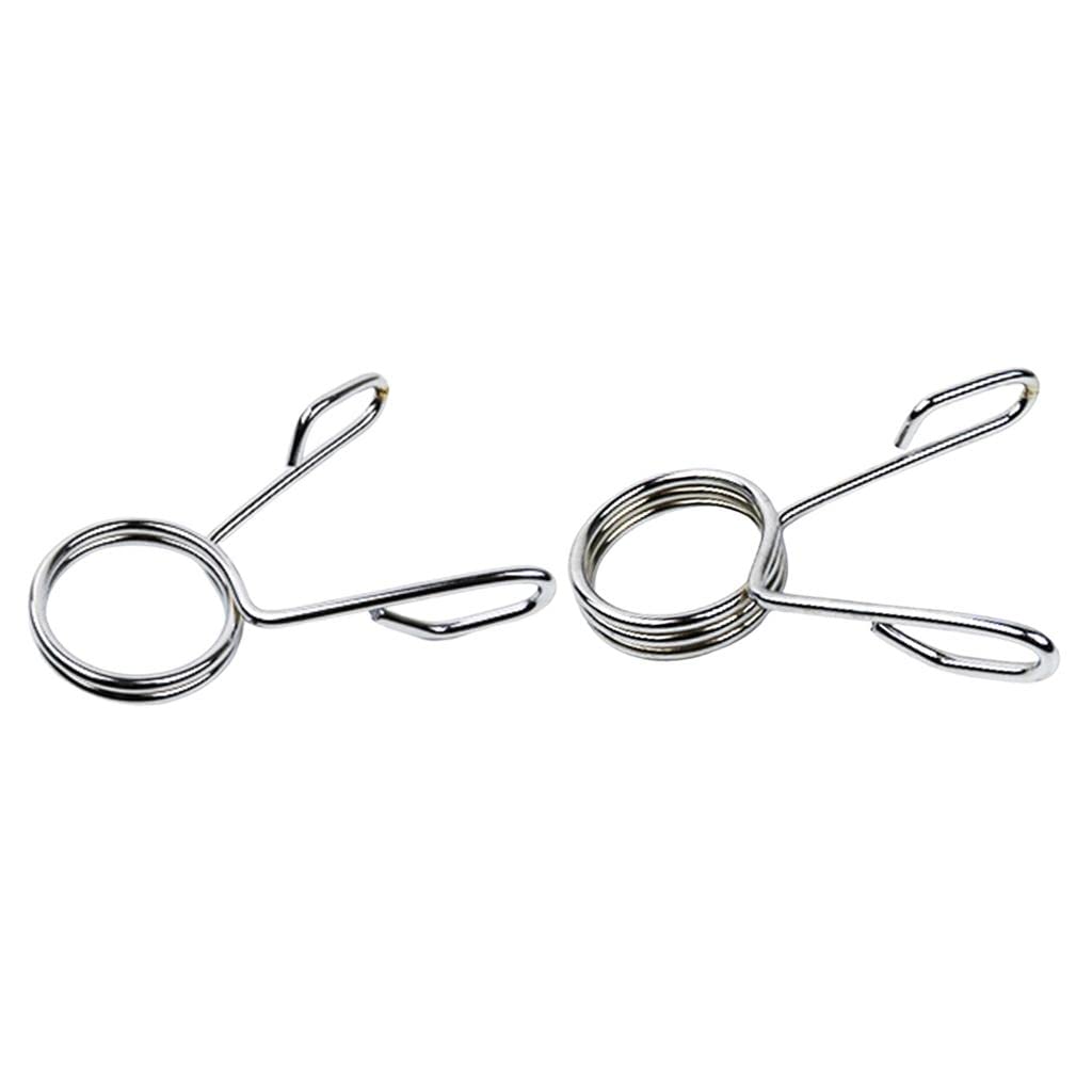 2'' Barbel Spring Clip Weight Dumbbell Bar Collar Clamp Lock Steel 2 Rings
