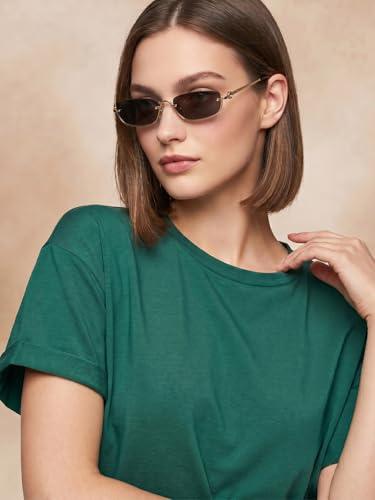 Image of JUNEBERRY Pure 100% Cotton Oversized Loose Fit Drop Shoulder Round Neck Boyfriend Fit Solid Half Sleeves T-Shirt for Women & Girls (Sizes: S to 2XL)