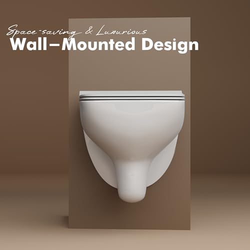 Image of WASSMIST Commode Toilet | Western Commode For Toilet | P-Trap Outlate | SoftClose Toilet Seat