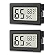 zoerbufan 2 Stück Thermometer Hygrometer, Digital Mini Luftfeuchtigkeitsmesser mit LCD, Temperature Humidity Meter Indoor für Babyzimmer,Schlafzimmer und Weinkeller - inkl. Batterien