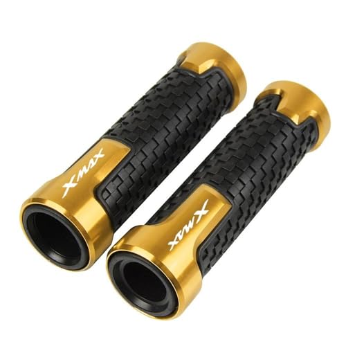 Für YA&MAHA Xmax X-MAX 125 250 300 400 Zubehör 7/8 Zoll 22 mm Lenkerenden Motorradgriffe Motorradlenkerenden(Gold)