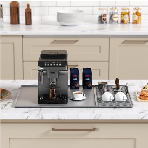 Miniatura 7 de Zicro Alfombrilla De Silicona Para Café Con Bordes Elevados, Fácil De Limpiar, Ideal Para Colocar Debajo De La Máquina De Café Gray, 60 X 40 Cm