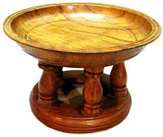 SellerGiveOrBuy Bandeja de madera de amuleto tailandés Buddhism Worship Offering Pedestal al altar de Buda 5 pulgadas Hecho de Tailandia