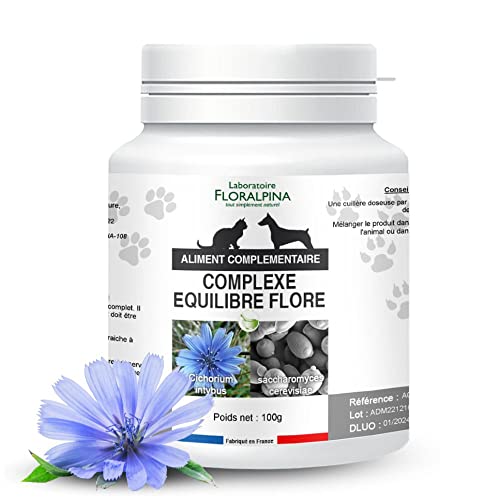 Floralpina – Equilibrio Flora 100 g – Probióticos para limpiar los intestinos de perros y gatos
