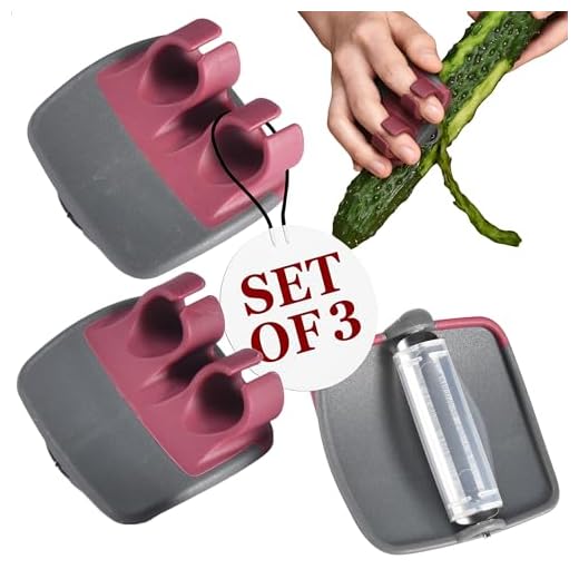 Kitchtic Vegetable and Fruit Peeler - Palm Peelers with Rubber Finger Grips - Peel Potato, Carrot, Apple, Kiwi, & Cucumber, Hand Peeling Vegetables - Veggie Peel Tools for Kitchen - Potato Eye Remover