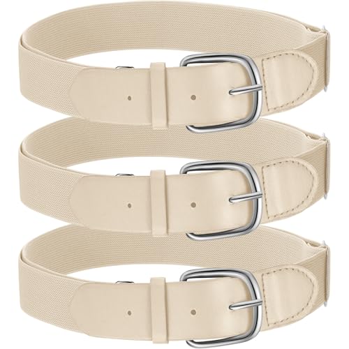 Image of Hercicy 3 Pieces Adult and Youth Baseball Softball Uniform Belts, Adjustable Size Uniform Belt