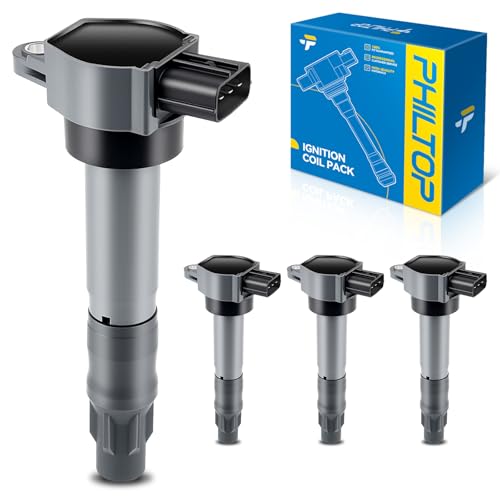 Image of PHILTOP UF532 Ignition Coil Pack Compatible with 2004-2012 Galant, 2006-2012 Eclipse, 2004-2006 Outlander; Lancer, Set of 4