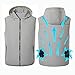 KUMADAI Gilet de Refroidissement pour Adultes USB Veste Vêtements Climatisés Protection Solaire Réglable 3 Vitesses Climatiseur Portable Vêtements de Refroidissement Gilet Plein Air,Gris,XXL