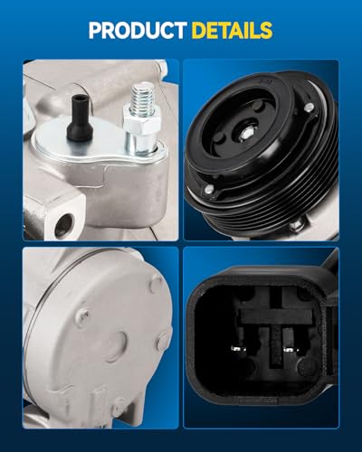 Image of PHILTOP 68189 Air Conditioner AC Compressor with Clutch for Ford Explorer 2009-2010, 2006-2008 4.0L, Mercury Mountaineer 2006-2010 4.0L