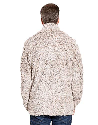 True Grit Mens Frosty Tipped 1/4 Zip Pullover Brown3