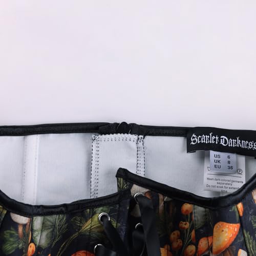 Image of Scarlet Darkness Corset Belt for Women Floral Lace Up Boned Underbust Corset Waist Belts