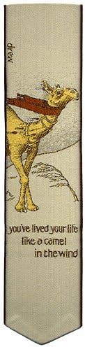 Papilionaceous Jacquard Woven Silk Bookmark Camel in The Wind Simon Drew