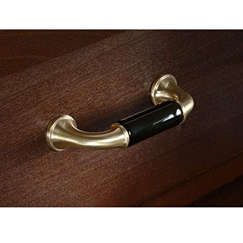 Brainerd P37372W-CZB-CP 7,6 cm Puxador de cerâmica casual, bronze champanhe e preto, Single, Champag