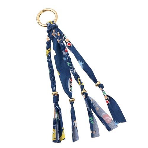 Individualized Shoe Trim Keychain Artisanal with Dynamic Fibers and Beads Creative Unisex Fashion Decoration Artisanal Festival 