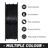 GIANTARM TPU Filament 1,75 mm für Flexible 3D-Drucker 0.5 kg,Schwarz – Ansicht 4