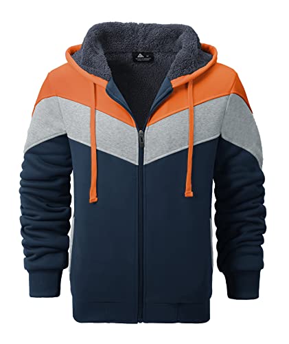 Image of V VALANCH Men's Zip Up Hoodie Fleece Winter Jacket Warm Sweatshirts