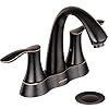   Oil-Rubbed-Bronze-Bathroom-Faucet-Lava-Odoro-Modern-Two-Handle-4-Inch-Centerset-Bathroom-Sink-Faucet-Bronze-Vanity-Faucet-with-Pop-up-Drain-Assembly-Supply-Line-Spot-Resistant-BF423-ORB