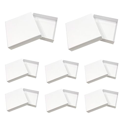 オーディオファン ギフトボックス 8個入り 白 箱 ラッピング ラッピングボックス ギフト パッケージ アクセサリー プレゼント 包装 贈り物 ホワイト 13cm*13cm*2.5cm