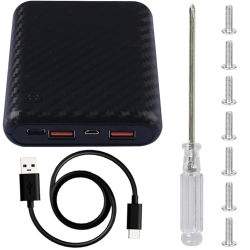 ZHUROUPU DIY Power Bank Box Case, 4 x 18650 Batteria Caricabatterie Power Bank Battery Storage Box Fast Chargers Uscita USB Type-C Input (Batteria Non Inclusa)