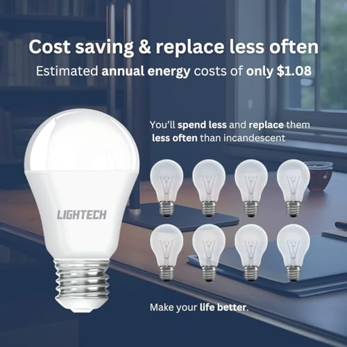 Image of A19 LED Light Bulbs, 12 Pack, 60 Watt Equivalent, 9W Soft White Warm White 3000K LED Light Bulb, 810 LM, Bedroom, Living Room, Kitchen, Garage, Soft White LED Light Bulbs, Non-Dimmable, E26, UL Listed
