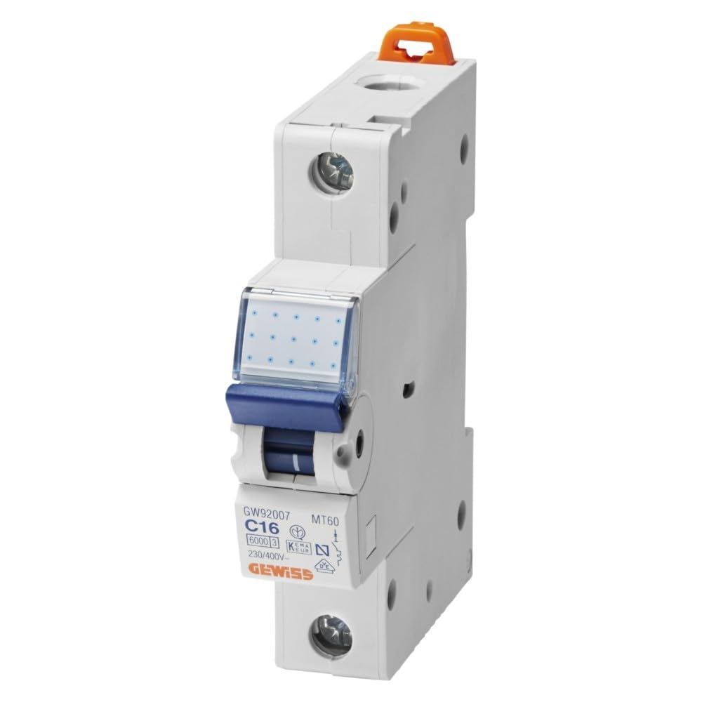 Magnetotérmico Gewiss 1 Polo B6 con Alta Capacidad de Ruptura 15kA