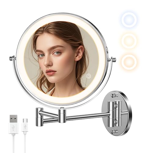 bath wall mounted makeup mirror