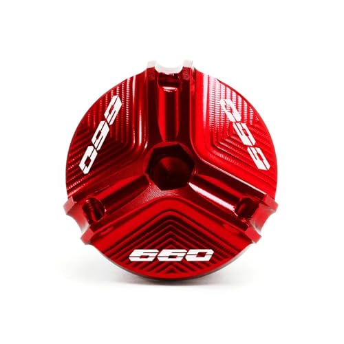 HHTFAO Passend For Triumph Street Triple 765 RS/S/R Street Triple 675 R RX Trident 660 CNC-Motorrad-Motoröl-Einfülldeckel-Ölstopfenabdeckung(Red-660)