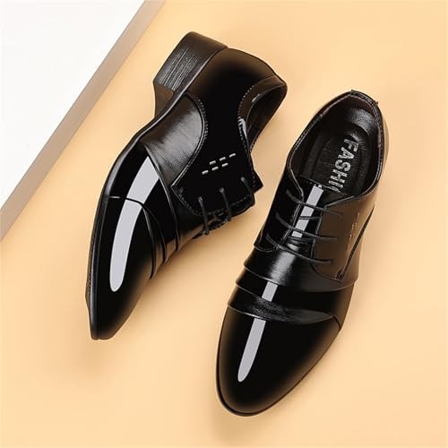 Men's Elegant Patent Leather Dress Shoes Formal Business Oxfords High Gloss Dressy Derby Shoes Tuxedo Weeding Prom3