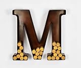 Wine Cork Holder Letter M | Wine Corks | Flowers | Metal Wooden Finished | Wall Art | Holidays | Hom