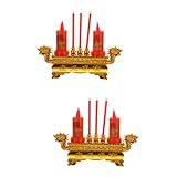 Cabilock 2St Elektronischer Weihrauchbrenner Halter für Räucherstäbchen LED-Kerze anbieten led zimmerbrunnen LED-Zimmerbrunnen Weihrauchbrenner Handwerk Desktop-Räuchergefäß- Plastik